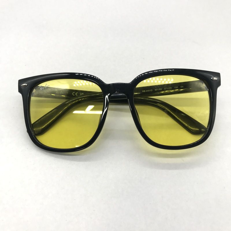 Ray-Ban サングラス RB4401D イエロー 大きめサイズ ウェリントン