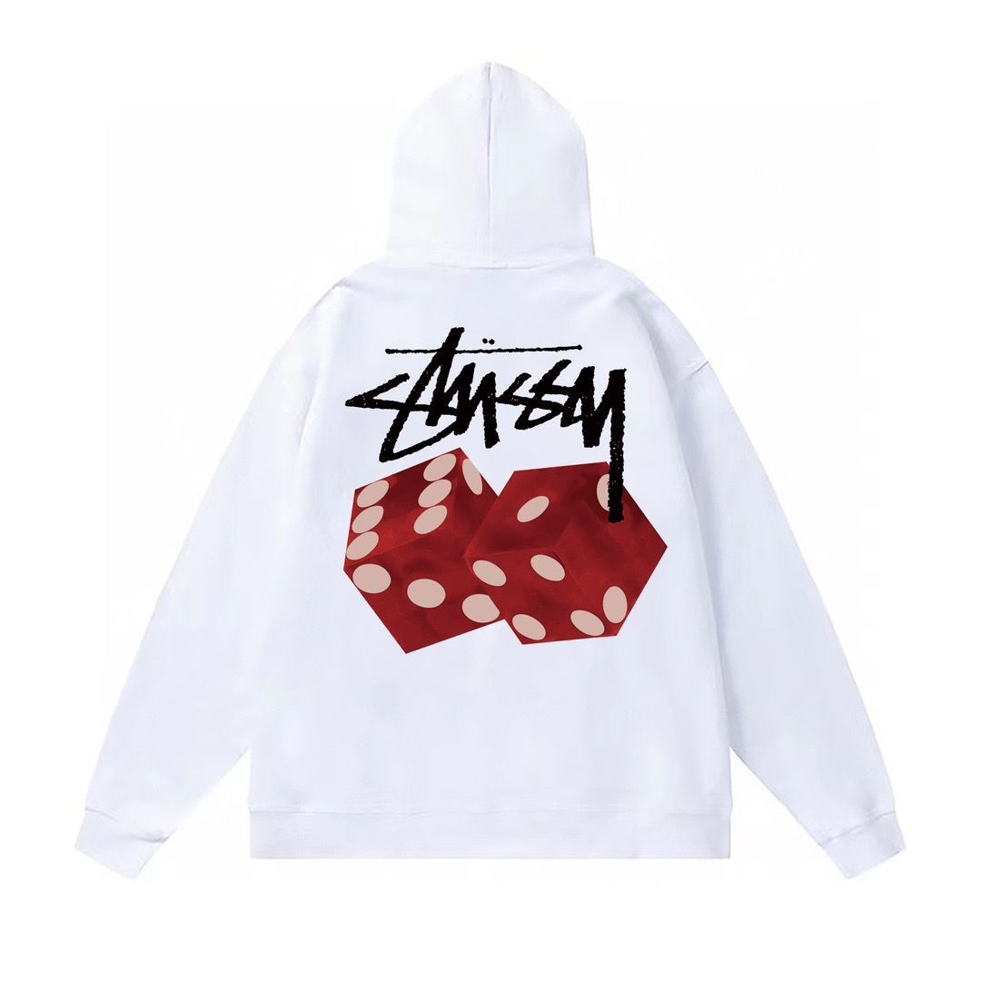 STUSSY SS23 新作サイコロプリントフーディ 男女兼用  5色