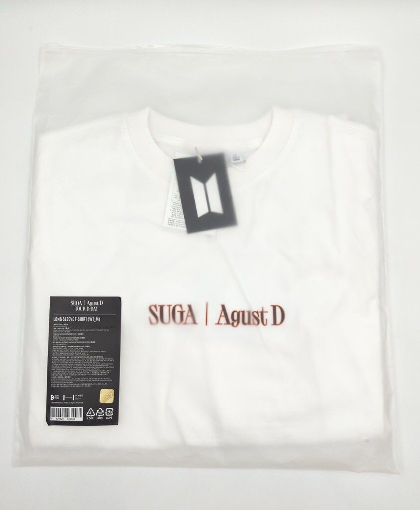 防弾少年団(BTS) - SUGA  Agust D D-DAY LONG SLEEVE T-SHRT BTS SUGA LONG SLEEVE SHIRT ASIA VER Agust D TOUR D-DAY in