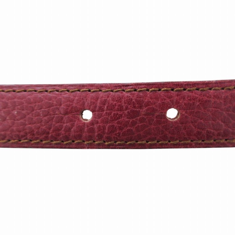 カルティエ Cartier マストライン ベルト ロゴ レザー 紅