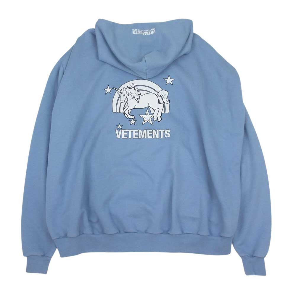 17,500円【希少】2022ss VETEMENTS DOUBLE UNICORN パーカー