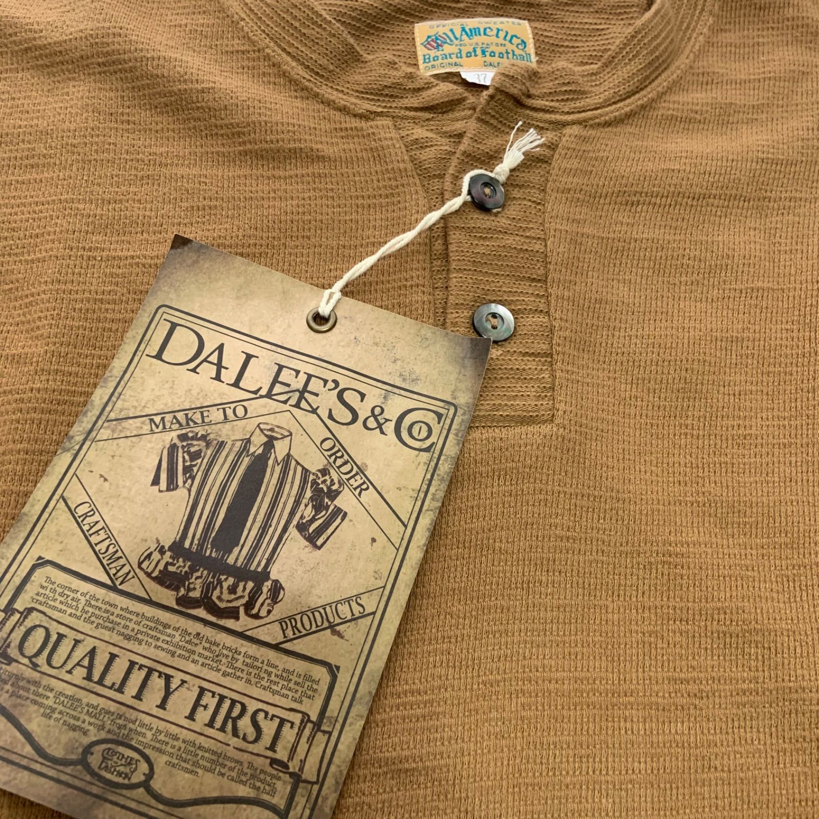 ★【古着】DALEE’S　Rail Nit　CAMEL　37サイズ　日本製　 (DALEES-RailNit-SWD）