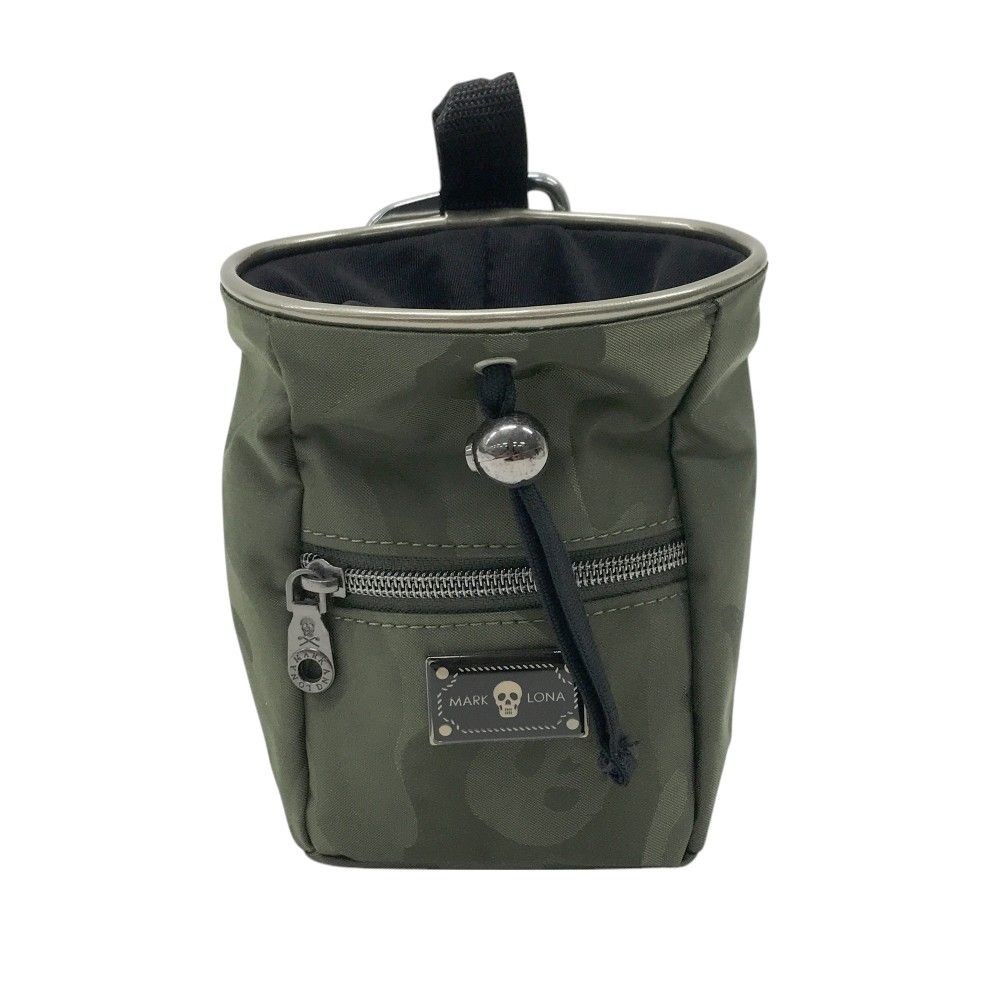 MARK&LONA マークアンドロナ ボールポーチ スカル カモフラ柄 カーキ系