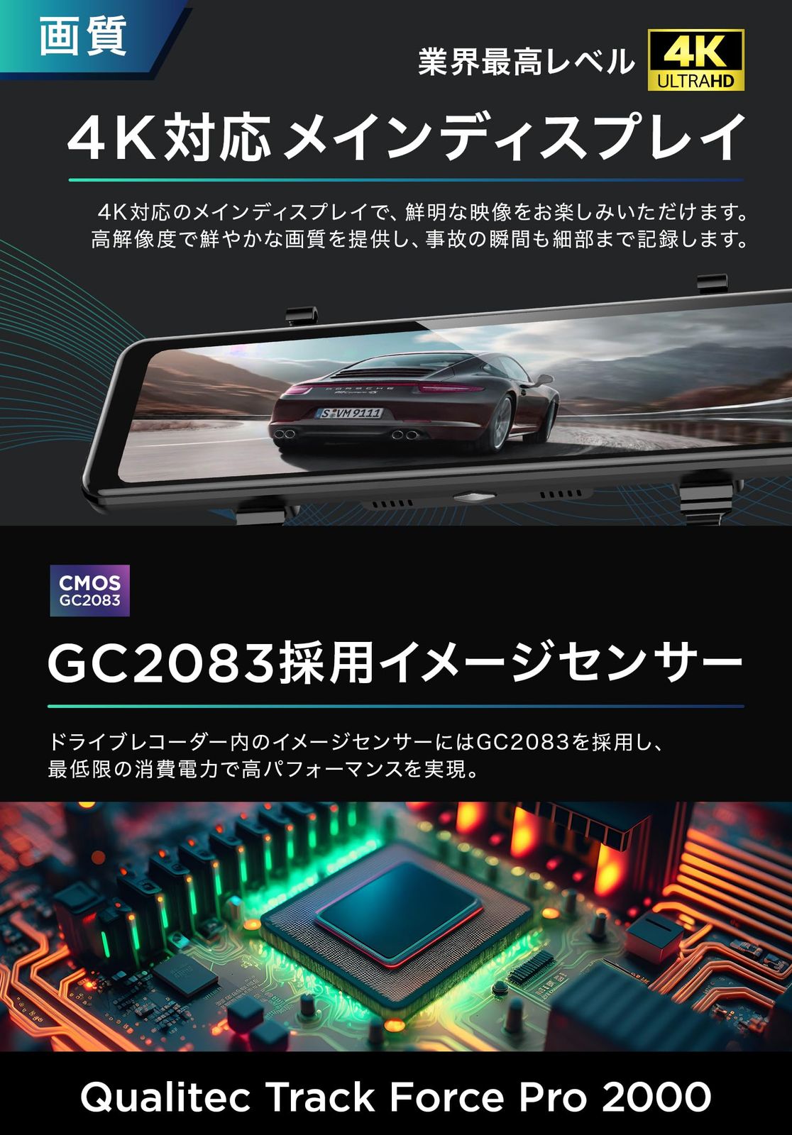 ドライブレコーダー ミラー型 4K 2025革新型-11.26インチIPS大画面-32GB SDカード ドライブレコーダー 前後カメラ ドラレコ GC2083センサー 170度広角 タッチパネル HDR WDR 全国LED信号機対策 IP67防水リア BRIGHTFACE_UK