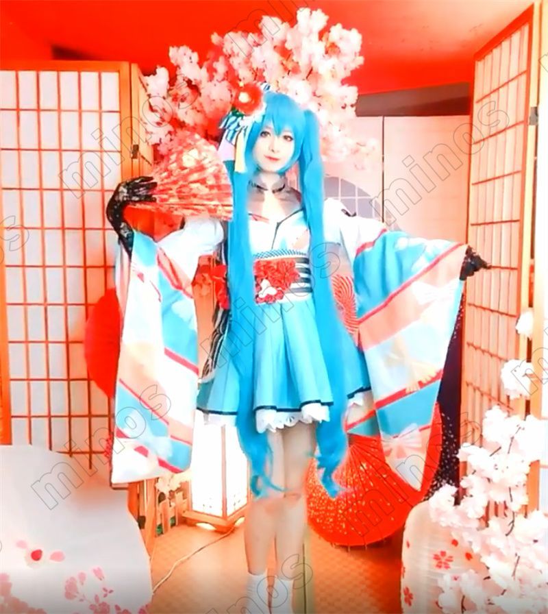 初音ミク コスプレ衣装 39culture WORLD FES 誕生日 ミク 風 和風舞姫 和風 舞姫 和服 VOCALOID 初音 ミク コスプレ  cosplay 変装 仮装 コスチューム - メルカリ