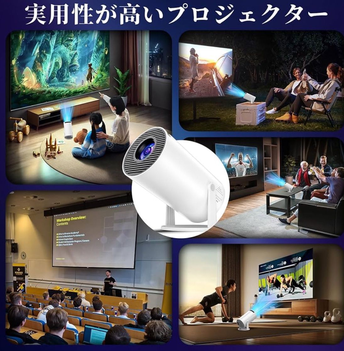 プロジェクター Android TV搭載・市販初電動フォーカス・270°回転