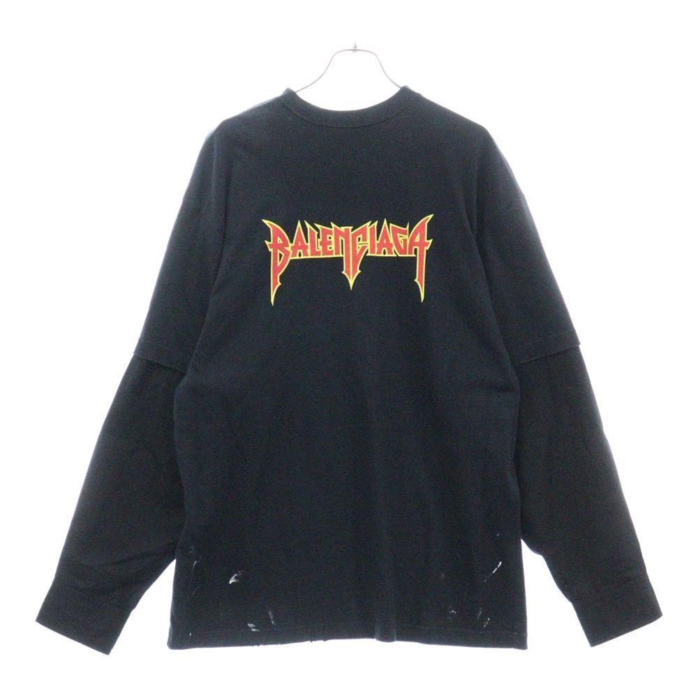 BALENCIAGA (バレンシアガ) 22AW 698631 TMV88 メタルロゴ シャツ 