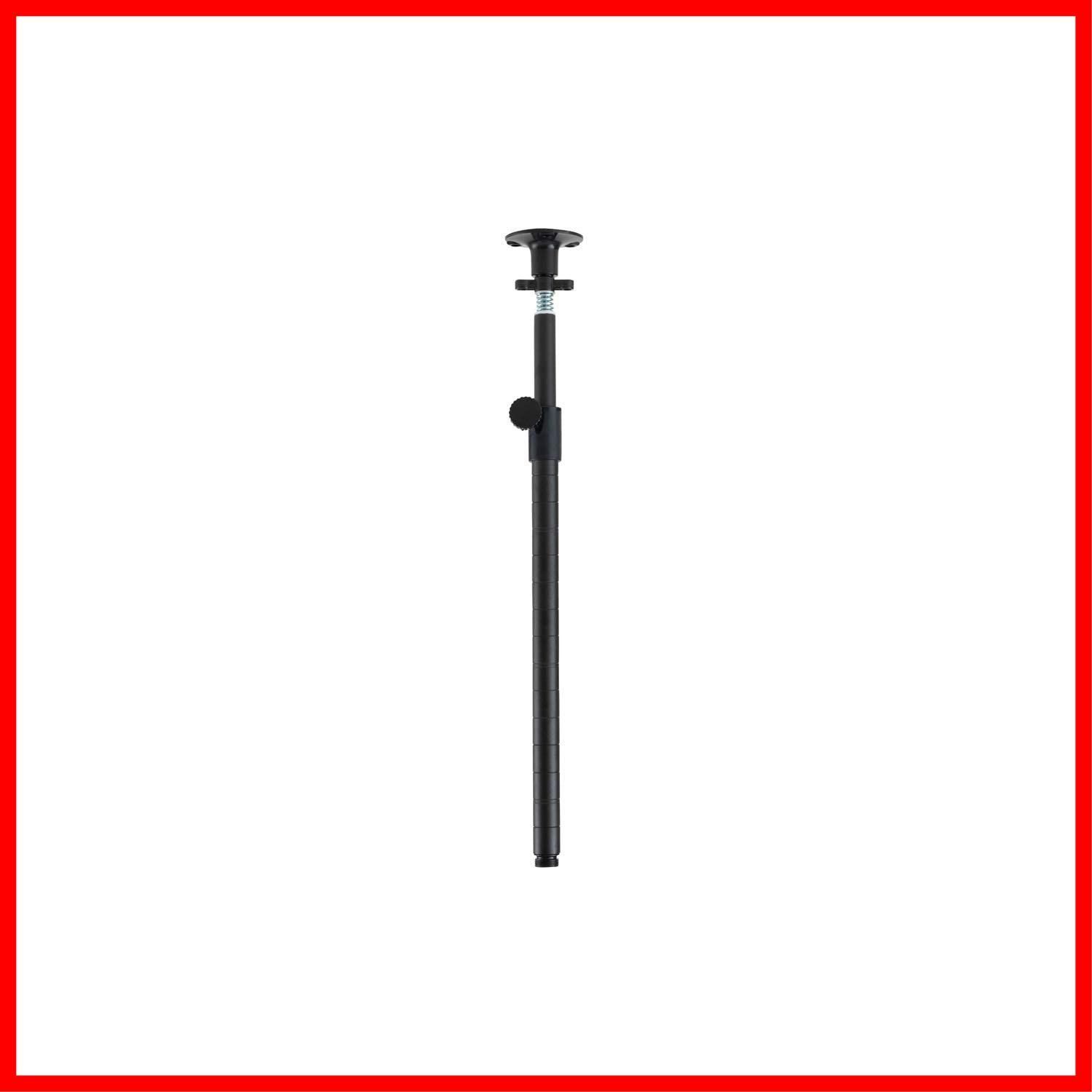 【特価商品】ドウシシャ ルミナス ノワール スチールラックパーツ 転倒防止 高さ延長 追加 突っ張りポール 支柱 2本セット ポール径25mm ジョイント付き 高さ47~74cm NOADD-P45J 黒 diy 後付け 段差