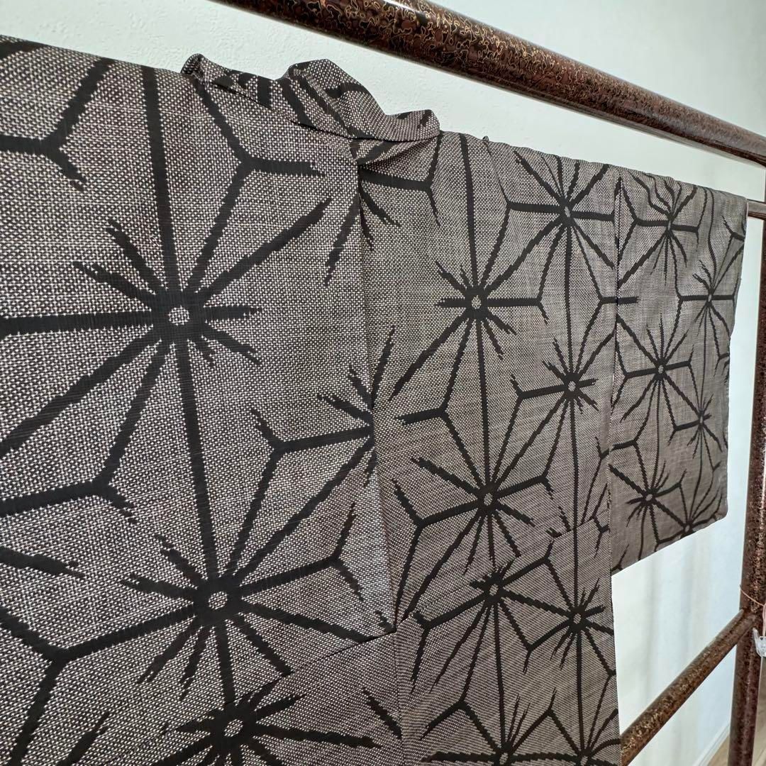 三越 しつけ付 着物 本場大島紬 縦横 一元 正絹 泥染 165 トールサイズ