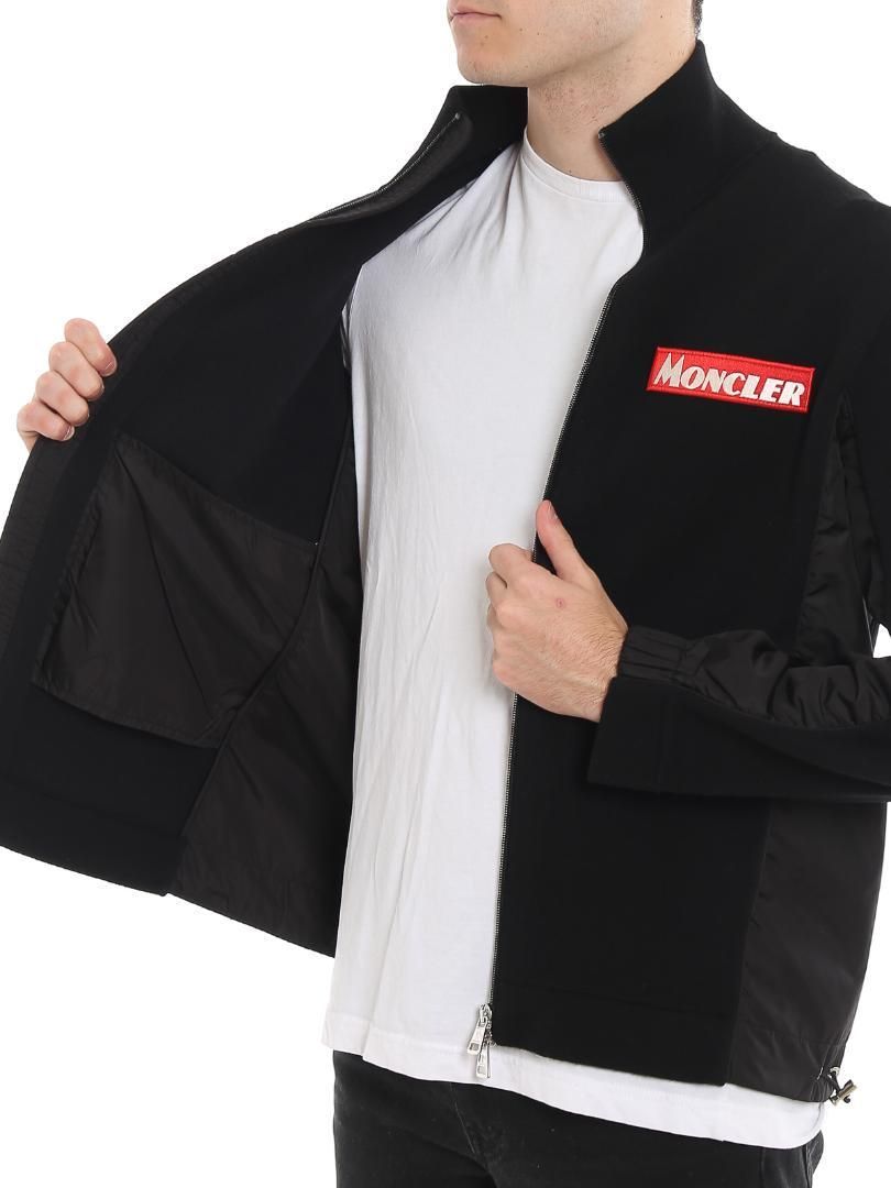 サイズ3XL■新品■モンクレール ナイロン切替 ニットジャケット 黒 メンズ サイズS□サイズ3XL□新品□モンクレール ナイロン切替 ニット