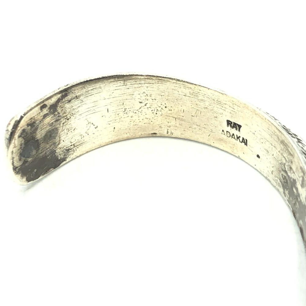 中古】NAVAJO RAY ADAKAI トライアングルブレスレット ナバホ族[17