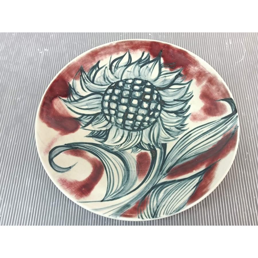 骨董品 京焼/清水焼 藤平正文作 ひまわり文 飾り絵皿 - メルカリ