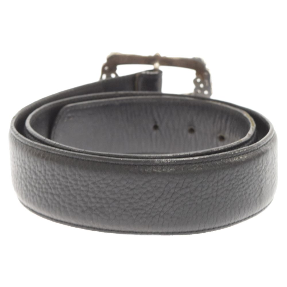 CHROME HEARTS (クロムハーツ) CLASSIC FILIGREE OTJ BELT クラシックフィリグリーOTJ レザーベルト  34インチ ブラック シルバー