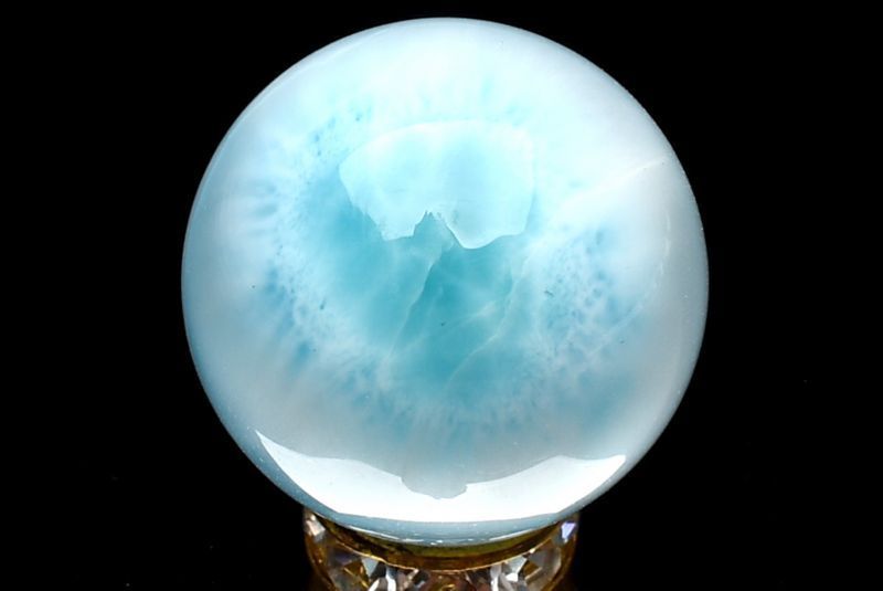 １点物 大珠 三大ヒーリング ラリマー 18.5mm 大珠 貫通穴 ビーズ パワーストーン 天然石 _P8520