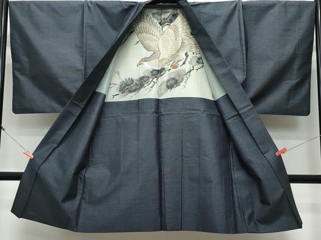 平和屋着物○男性 本場大島紬 アンサンブル 亀甲柄 正絹 逸品