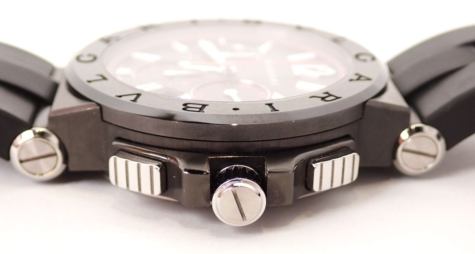 美品】BVLGARI 自動巻き腕時計 ブラック BVLGARI ブルガリ 時計