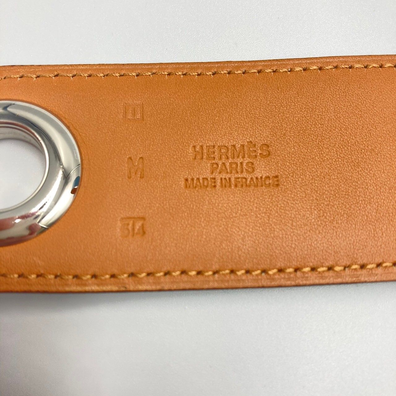 〇 HERMES エルメス スカーフベルト ベルト レザー ブルー シルバー金具 M □I刻印 - メルカリ