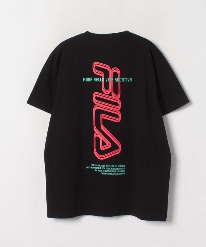 新品 BTS 着用 Tシャツ 半袖 FILA フィラ Ｖ ヴィ ブラック 黒 - DEF