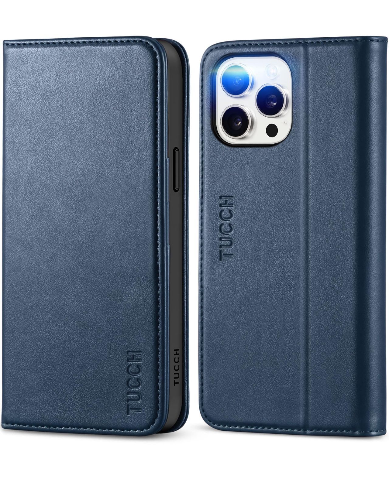 TUCCH iPhone15 Pro Max 対応 ケース 手帳型 iPhone 15 プロマックス ケース 手帳型 カード収納 横置きスタンド機能 [RFIDブロッキング] 高級PU合皮 TPU素材 衝撃吸収 全面保護 アイフォン15 プロマック