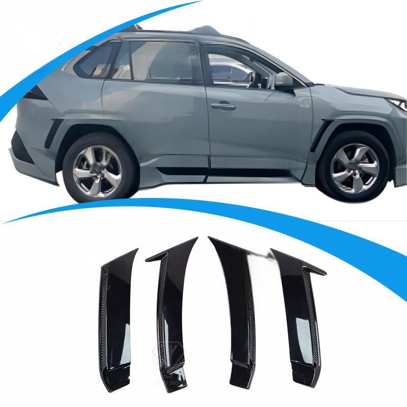 RAV4 2019年式対応 フェンダーダクト カバー ブラック 外装 カスタムパーツ セット 注塑製 フロント|リア用-F01