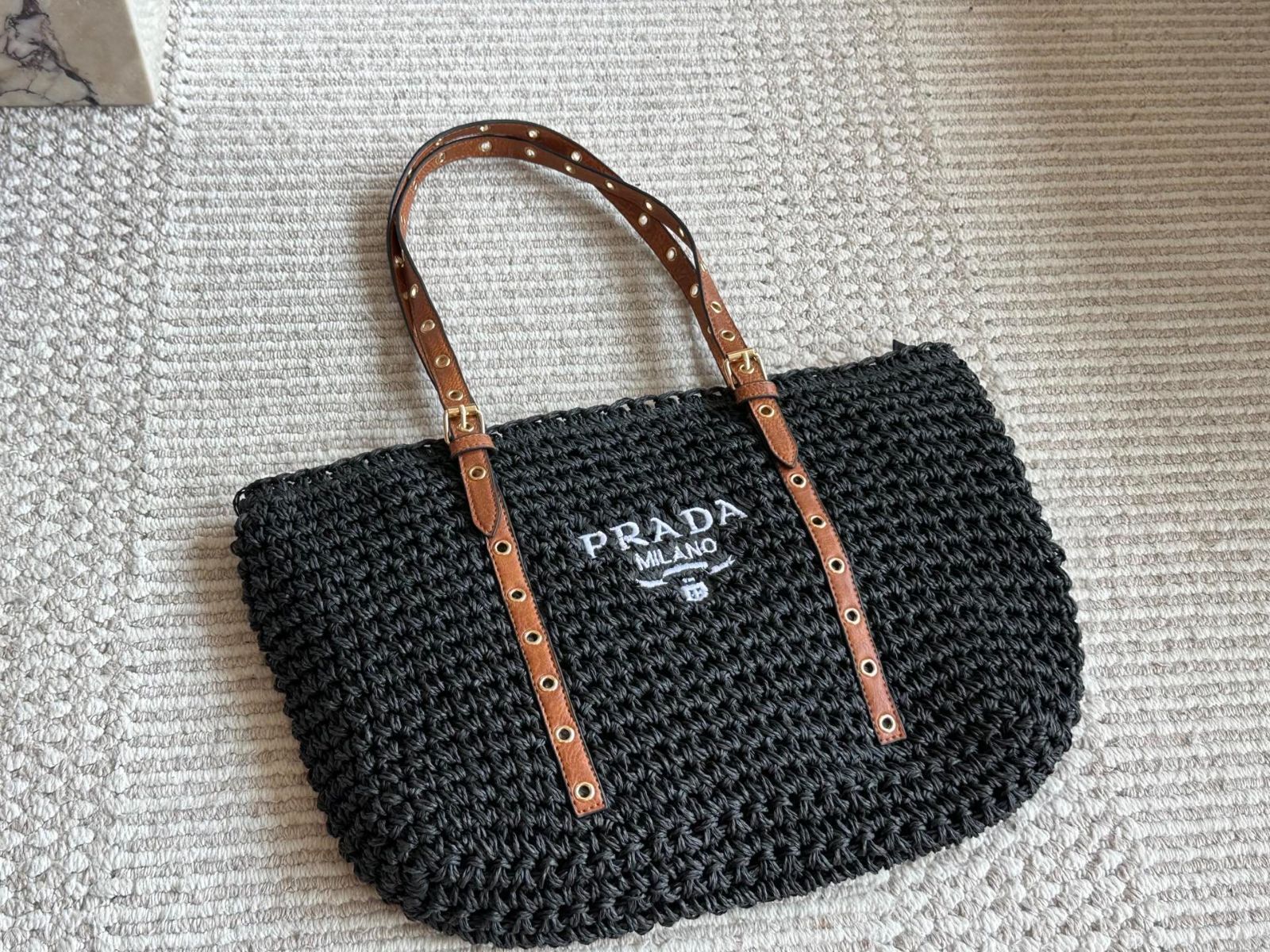 今日特価】Prada Straw Bag プラダ ストローバッグ -WTO輸入5