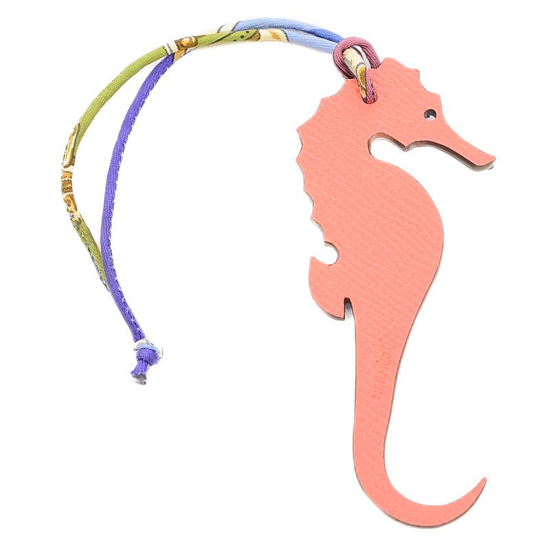 エルメス プティアッシュ バッグチャーム タツノオトシゴ レザー  