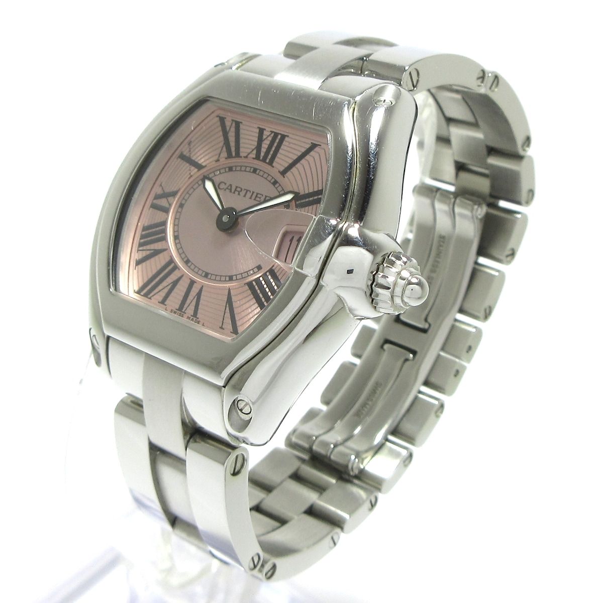 Cartier(カルティエ) 腕時計 ロードスターSM W62017V3 レディース SS ピンク - メルカリ