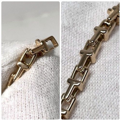 Tiffany&Co. ティファニー Tナロー チェーン ブレスレット 750PG  