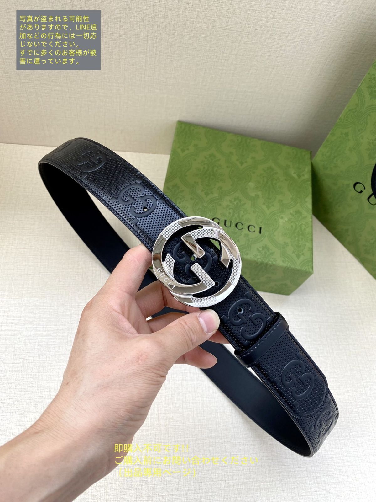 激レア 本日特価 GUCCI グッチ GG ベルト メンズ 本革 - メルカリ
