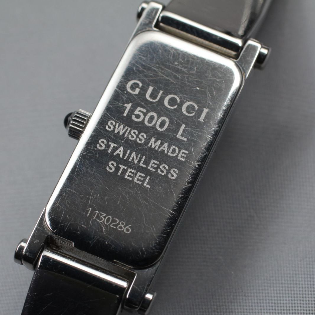 158【美品】 Vintage GUCCI 1500L グッチ クォーツ シルバー