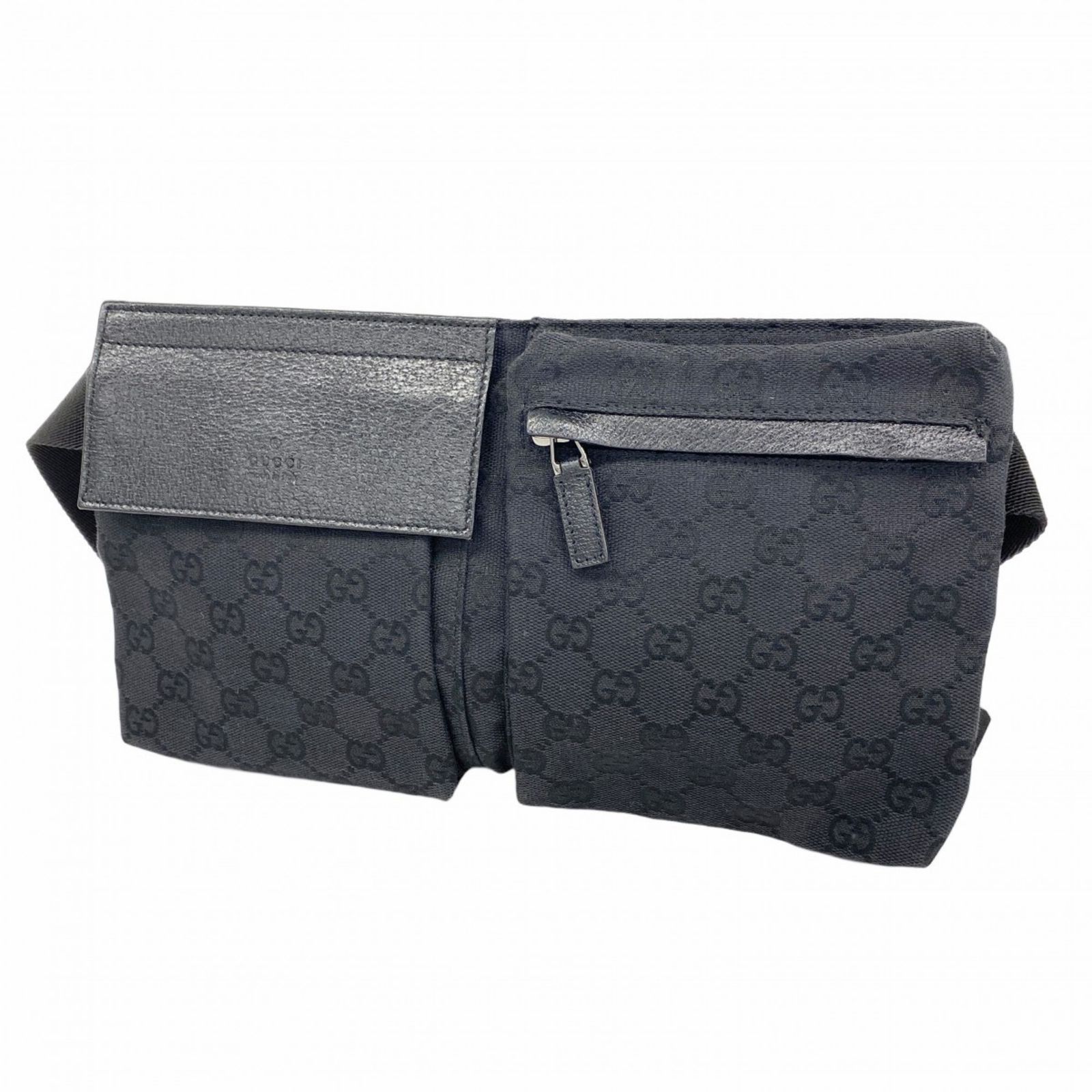 グッチ Gucci グッチ ウエストバッグ GGキャンバス 28566 キャンバス ブラック レディース
