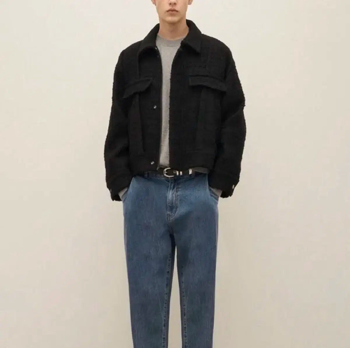 SYSTEM homme ツイードジャケット ブラック 100 23年製 商品