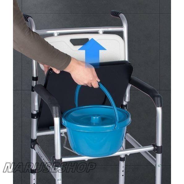 入浴用車椅子 青 メッシュ背もたれ uchie ウチエ シャワーラク 4