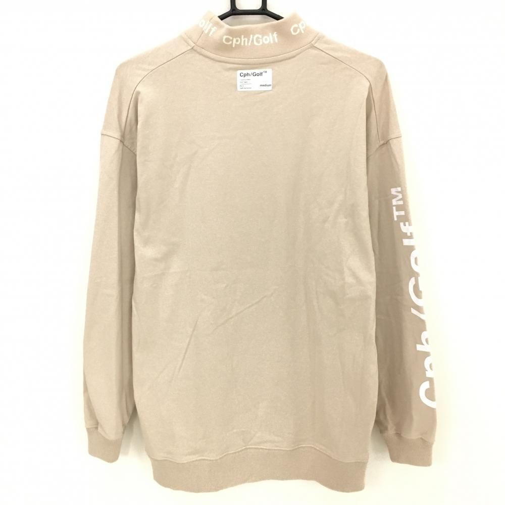 キャプテンズヘルム 長袖ハイネックシャツ ベージュ ネックロゴ メンズ