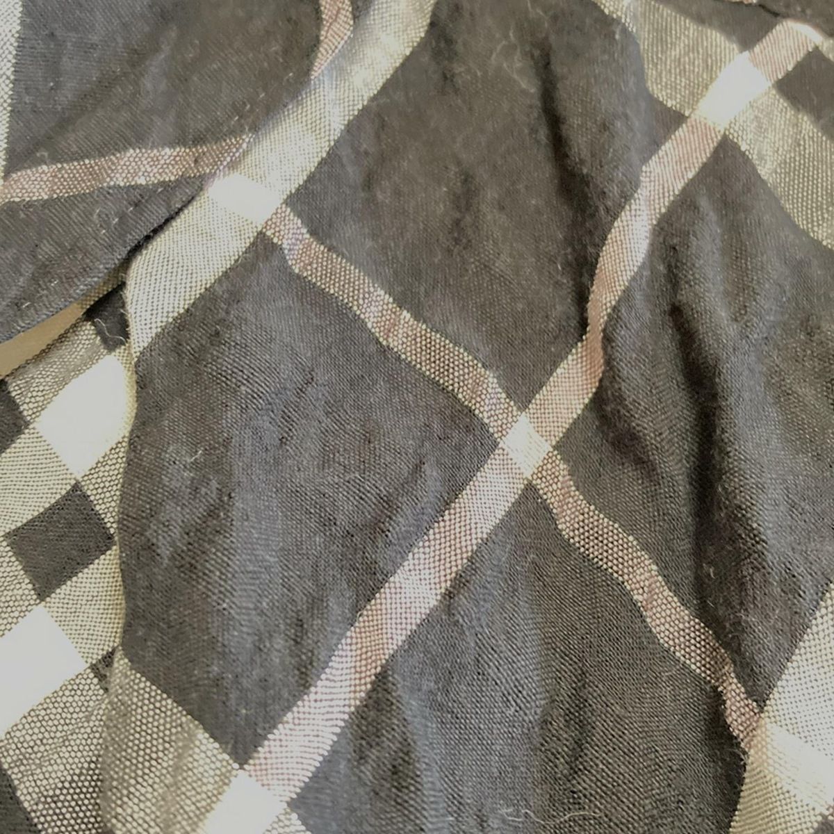  Burberry Blue Label バーバリーブルーレーベル 半袖カットソー サイズ36 S レディース - 黒×白×ライトピンク ボウタイ チェック柄 半袖(Tシャツ) Tシャツ カットソー