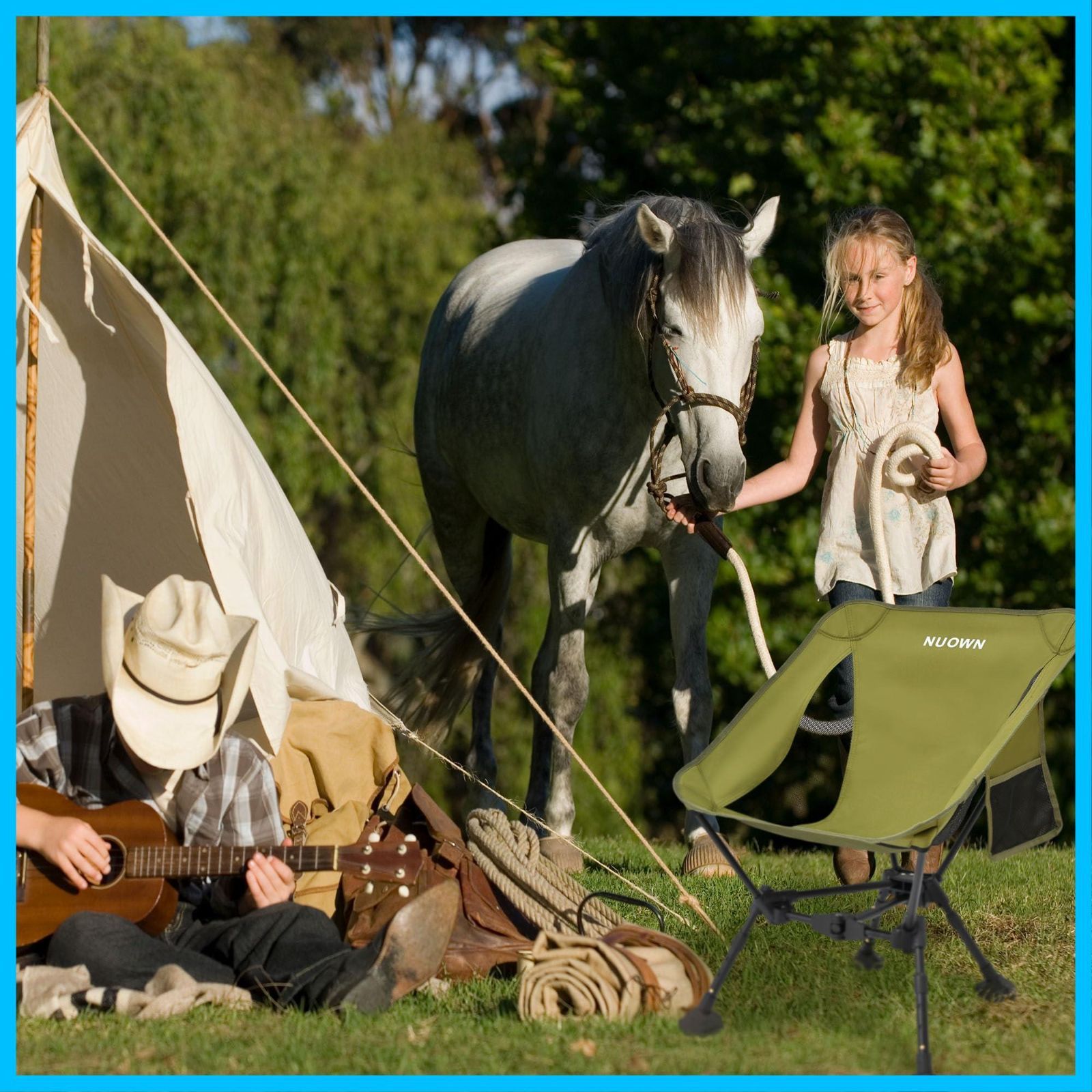 グリーン NUOWNアウトドアチェア 超軽量 折りたたみ式キャンプ椅子 高さ調整できる ポケット付けるキャンプチェア 不整地に対応 耐荷重150kg 緑 新着商品】NUOWNアウトドアチェア 超軽量 折りたたみ式キャンプ椅子 高