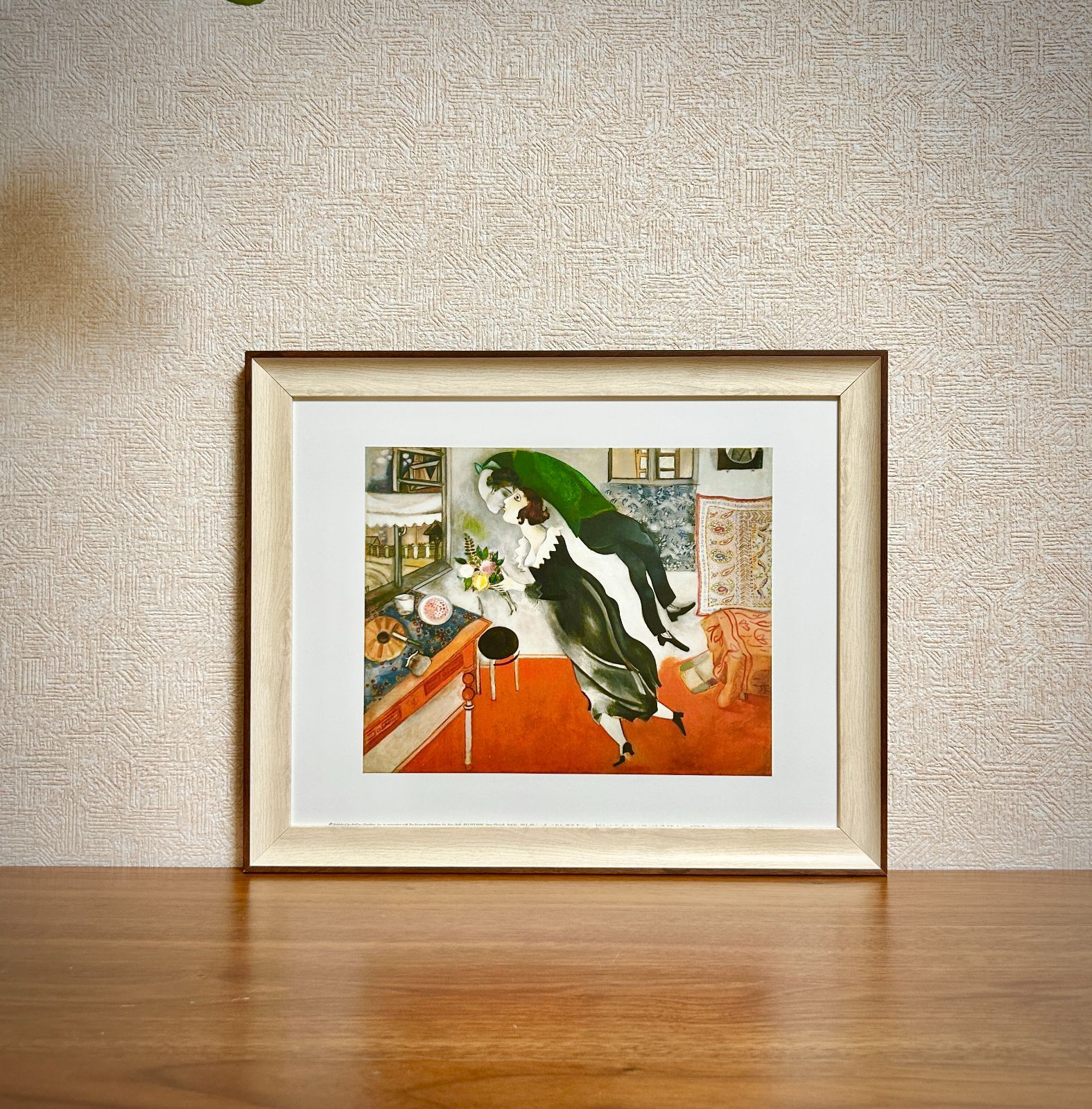 Marc  Chagall (マルクシャガール)額縁付き　サイン入り マルク・シャガール「天使の湾」サイン入り・手書き番号入り限定