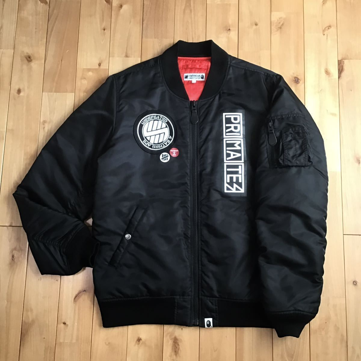 UNDEFEATED A BATHING APE MA-1ジャケット undefeated × BAPE MA-1 bomber jacket Mサイズ a bathing ape BAPE