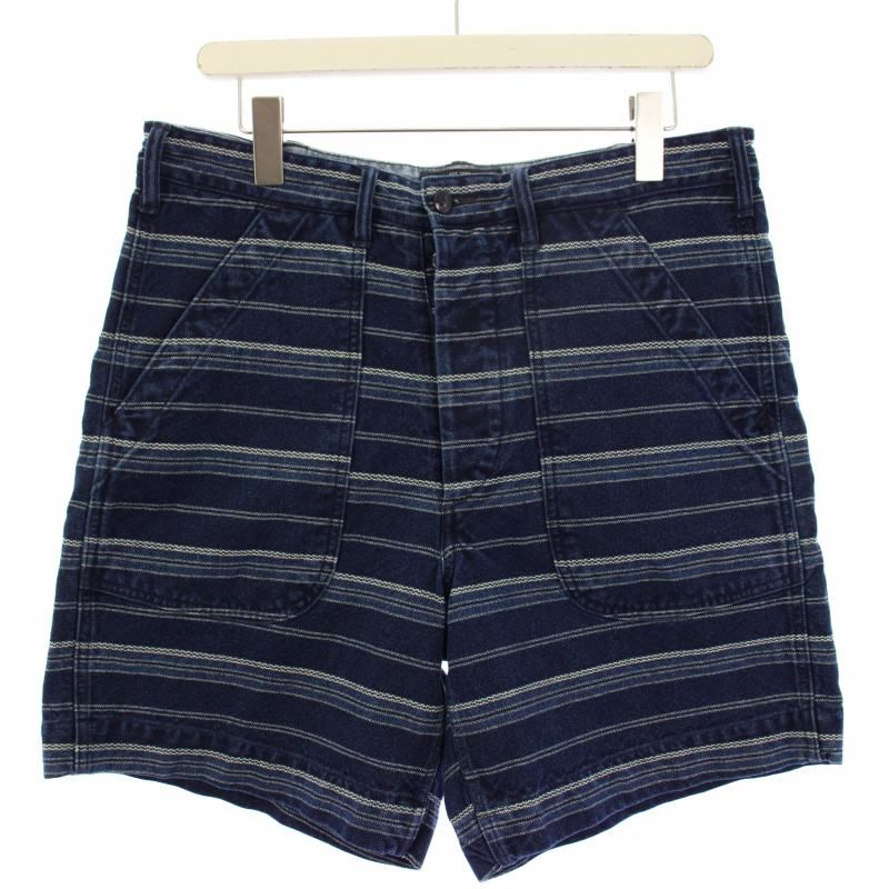 ダブルアールエルインディゴボーダーショーツ30