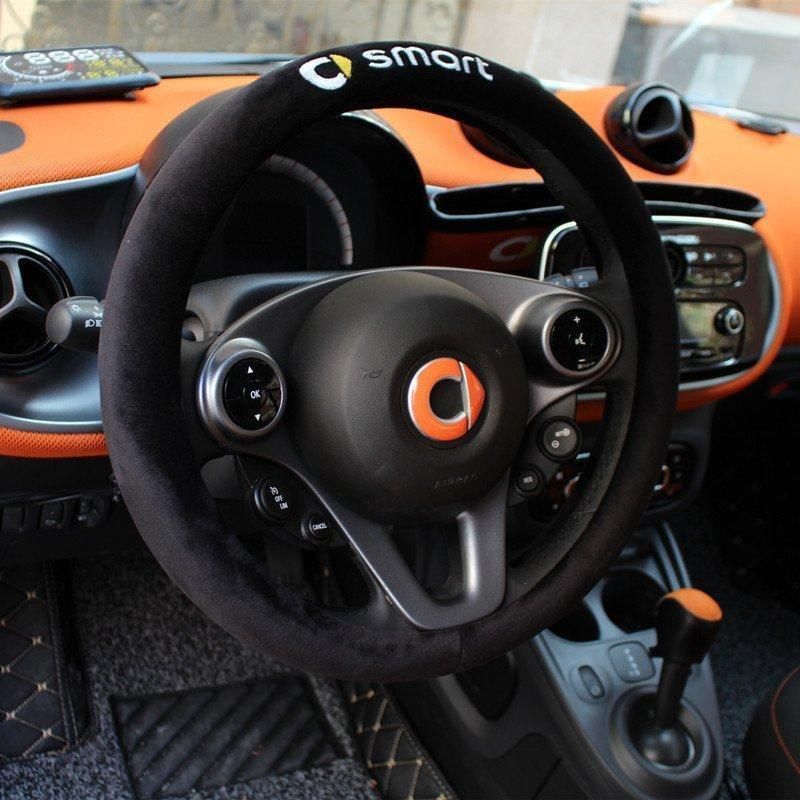 ハンドルカバー ステアリング 車 秋 冬 ソフト ステアリングホイール メルセデス ベンツ スマートフォーツー forfou 453 直径 38センチメートル