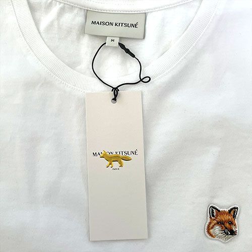 新品未使用 MAISON KITSUNE メゾンキツネ フォックスヘッド ロゴ Tシャツ コットン