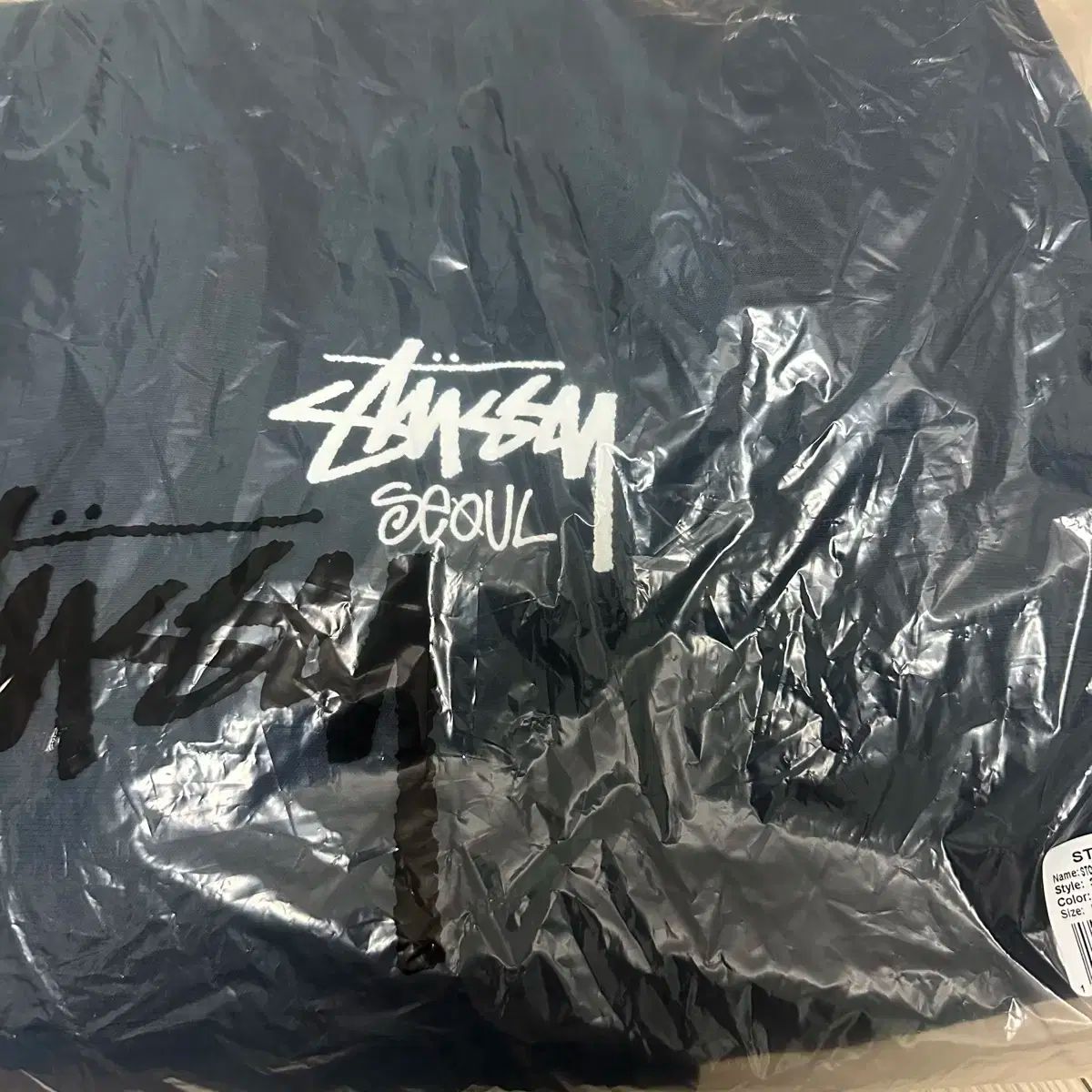 STU ストック ソウル WHO フード ネイビー L