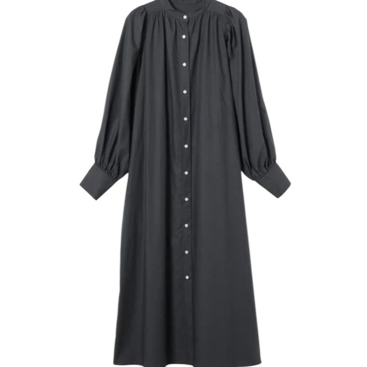 ADAM ET ROPE WEB バンド フ ーシャツワンピース 定価¥14 300 チャコールグレー