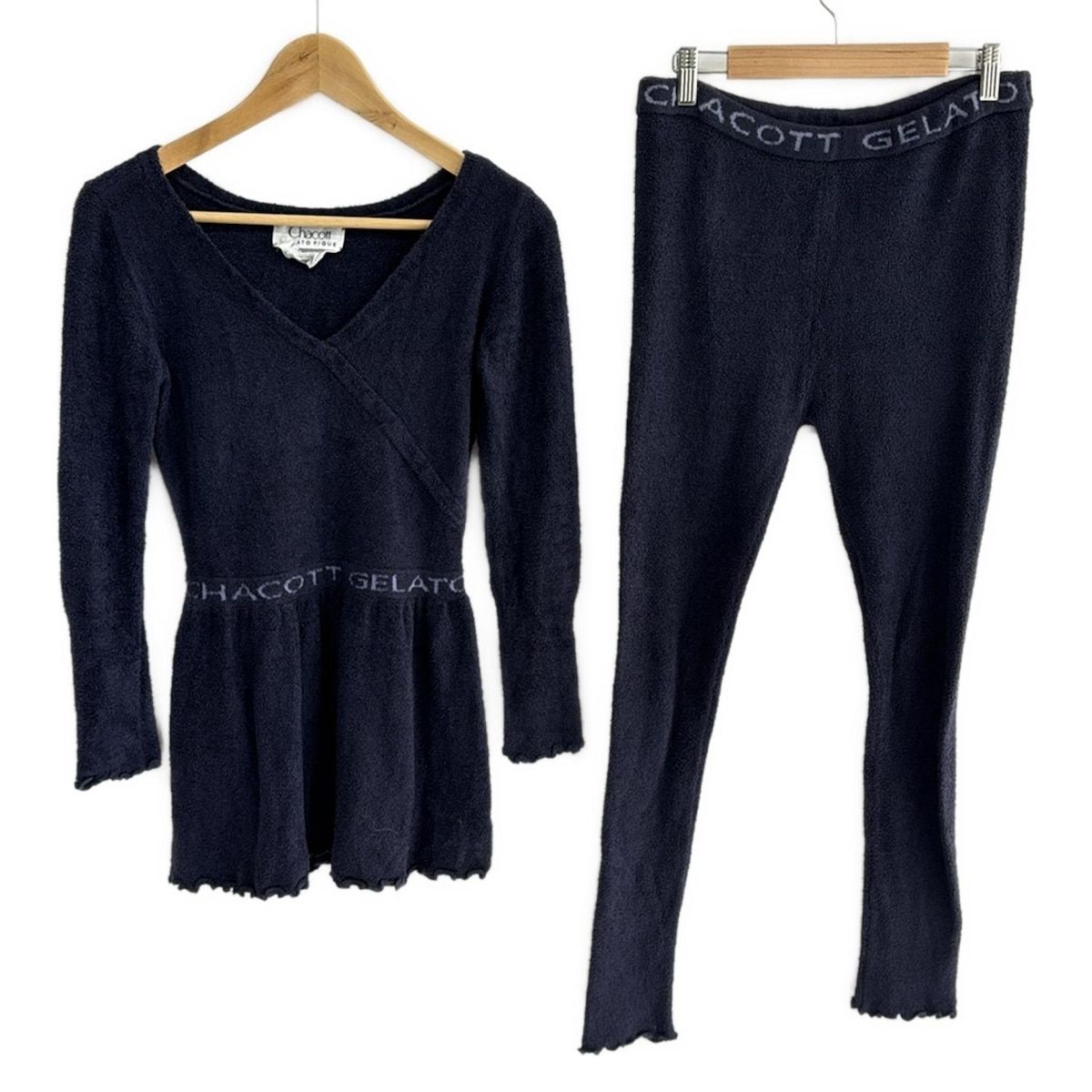 gelato pique ジェラートピケ レディースパンツセットアップ レディース - ネイビー Chacott|ウエストゴム