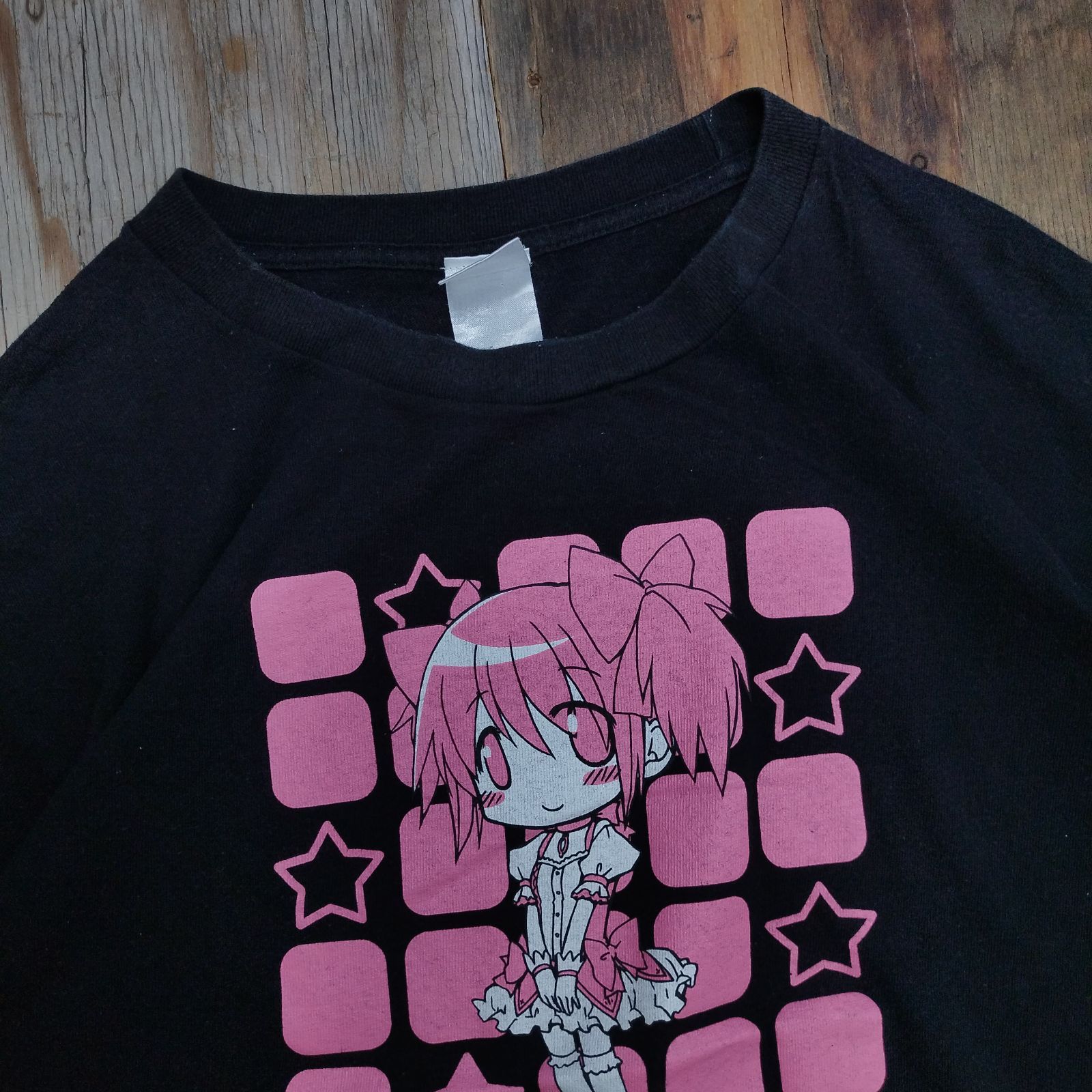 魔法少女まどか☆マギカ Tシャツ まどマギ 鹿目まどか ブラック ピンク