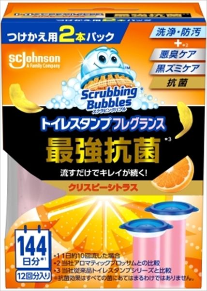 まとめ買い-12点セット スクラビングバブル トイレスタンプフレグランス最強抗菌クリスピーシトラス 替え２Ｐ