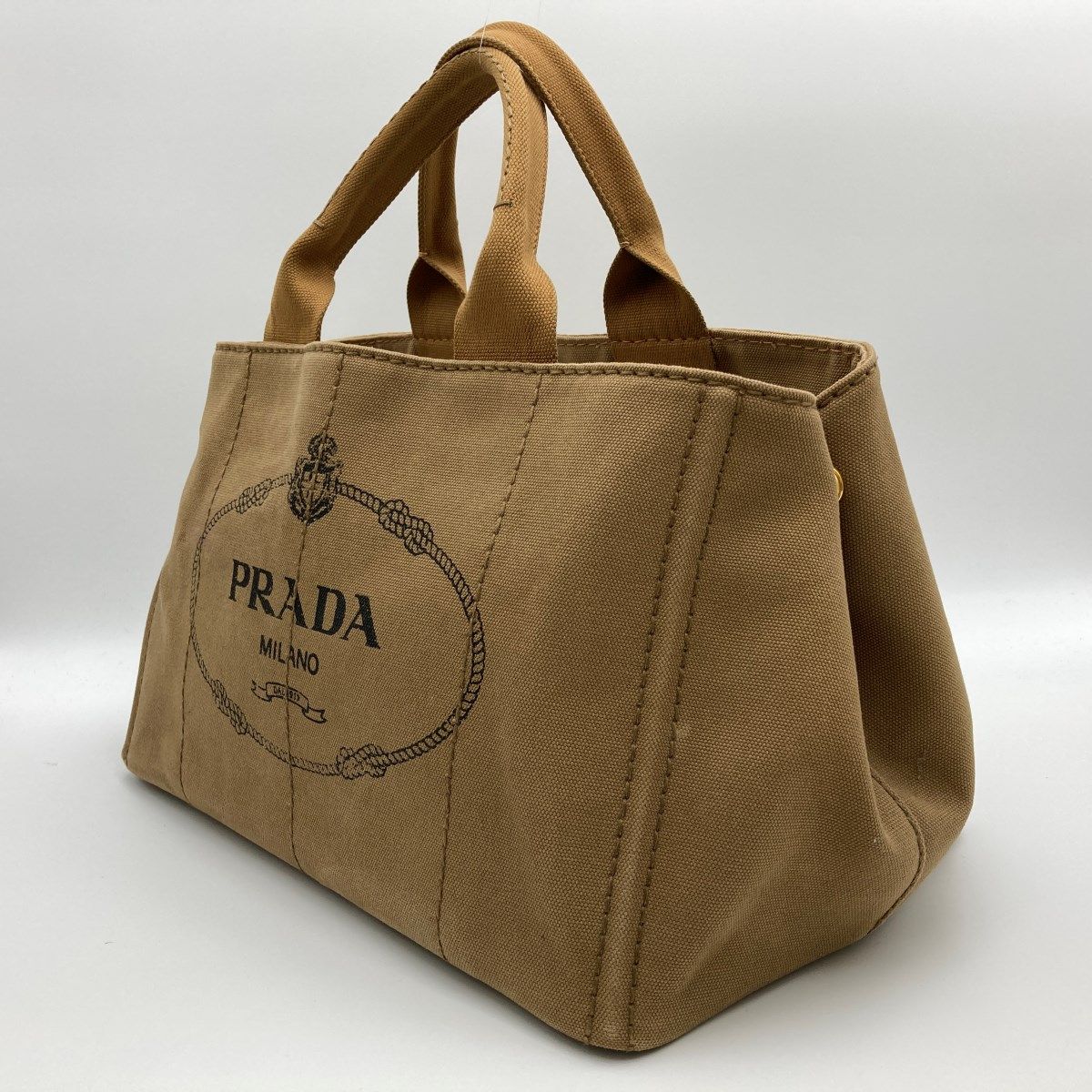 美品 PRADA プラダ カナパ トートバッグ ハンドバッグ バッグ ブラウン 