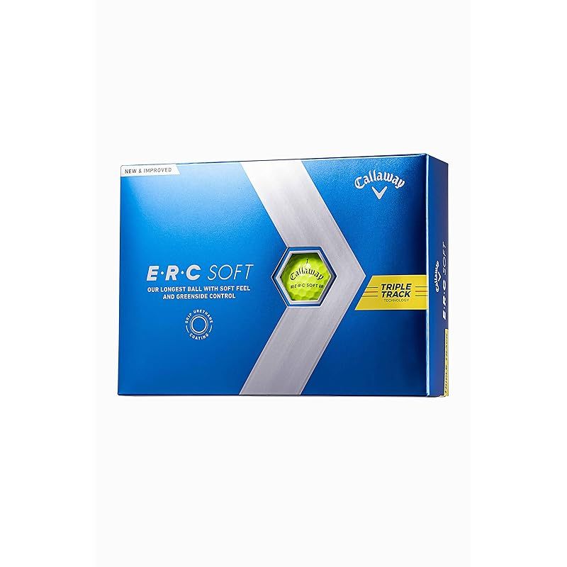 キャロウェイ(Callaway) ゴルフボール ERC SOFT YLW 23 TRPLTRK 1ダース(12個入り) 3ピース構造 イエロー