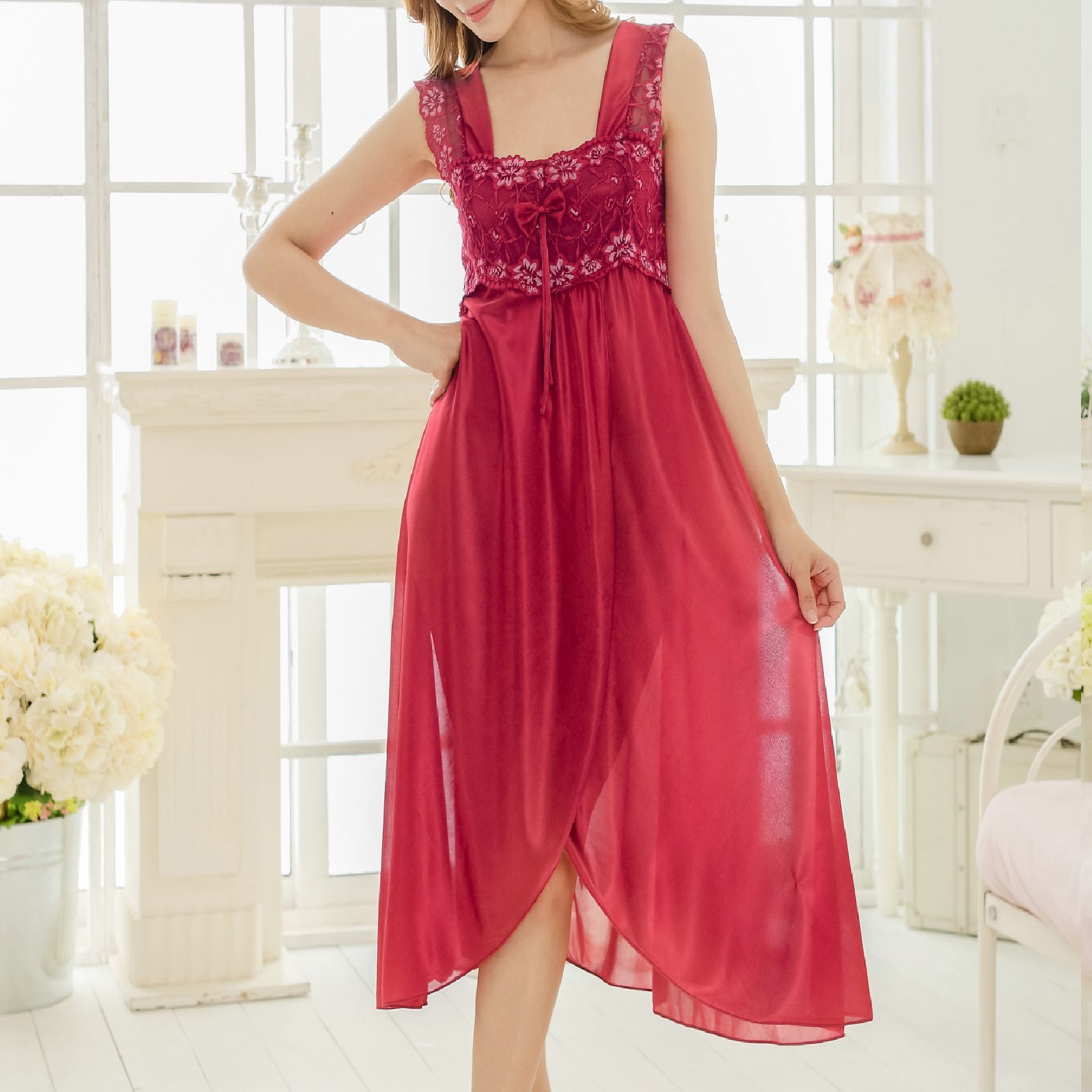 ヒスクローネ ルームウェア レース ワンピース ネグリジェ ヴィンテージ ピンク 楽天市場】3color レディース ルームウェア 部屋着 寝巻 ナイト