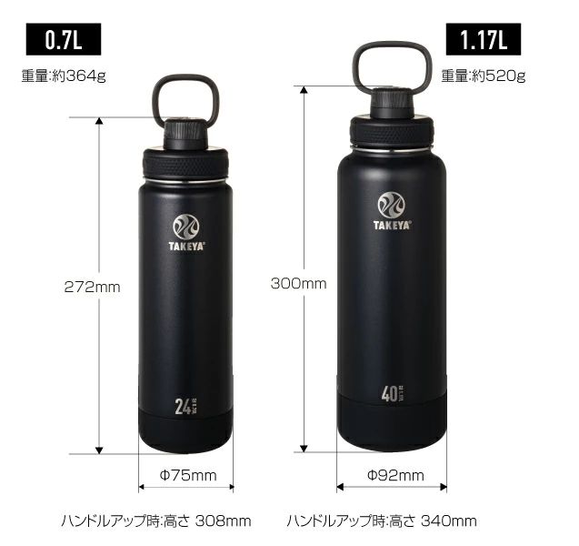 新品【ヨネックス】TAKEYA ステンレスボトル　水筒 2コセット アクティブライン 0.7L 水筒 タケヤ ステンレスボトル TAKEYA